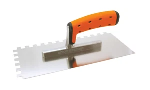 Notched Trowel with Soft Grip Handle Stainless Steel Various Notch Size - Picture 1 of 1