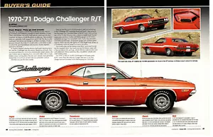 Dodge Challenger R/T 1970-1971 ~ excelente artículo/anuncio de guía del comprador de 6 páginas - Imagen 1 de 1