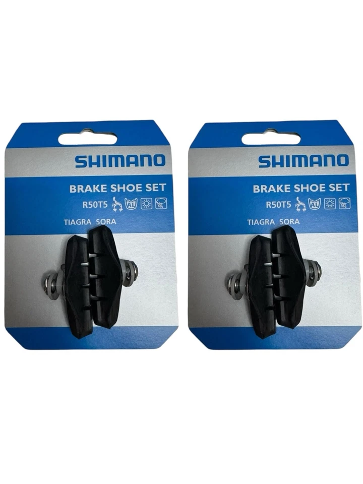 Shimano R50T5 Brake Shoes Tiagra Sora Claris Rim Brake Pads Road Bike - 2 Pairs - Image 1 of 1