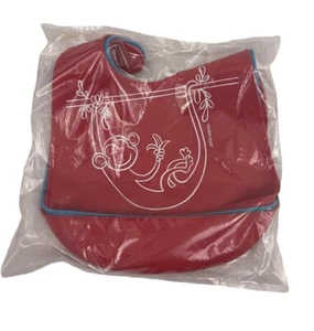 Modern Twist Silicone Baby Bibs Set Of 3 (2 Red & 1 Blue) - New And Sealed - Picture 1 of 6