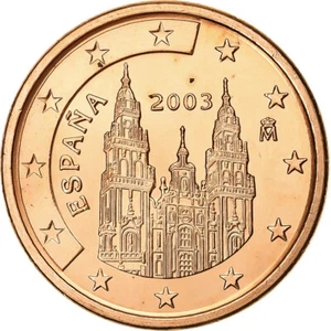 [#1287457] Hiszpania, 5 Euro Cent, BU, 2003, Madrid, Miedź platerowana stalą, MS - Zdjęcie 1 z 2