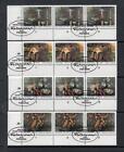 SOUTH AFRICA USED/CTO 1985 SG577-580 PAINTINGS BY FRANS OERDER STRIPS OF 3