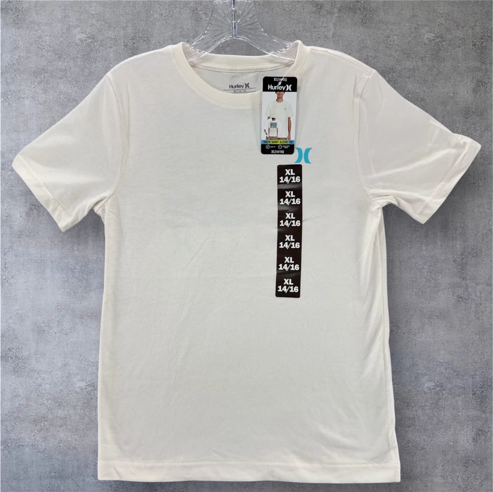 Hurley Youth Short Sleeve Tee Egret Graphic Size XL 14/16