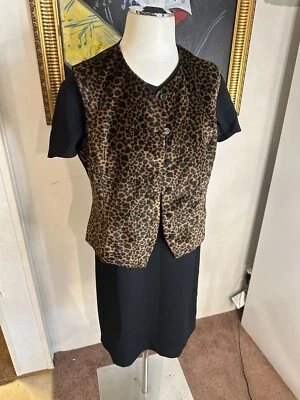 Blazer de Colección Alex Garfield Para Mujer Talla 12 Traje Falda Leopardo Chaleco y Vestido 4 Piezas Foto 1 de 4