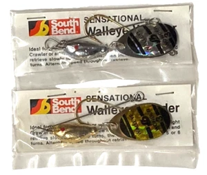 JUEGO DE 2 señuelos South Bend Sensational Walleye Wonder Spinnerbait 1 plata 1 oro - Imagen 1 de 24
