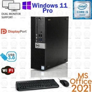 WINDOWS 11 PC Dell 3040 i5 Desktop Computer PC DVD 16GB 1TB SSD HDMI DP - Picture 1 of 5