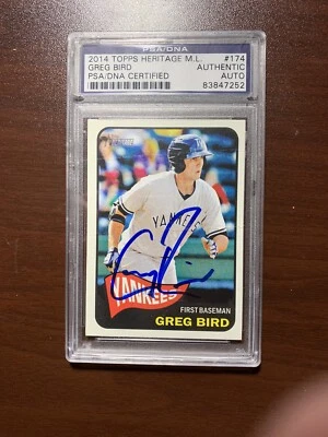 Greg Bird Auto Rookie Psa/dna - Image 1 of 2