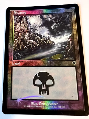 MTG Magic The Gathering Invasion Swamp Common Foil LP - Image 1 of 2