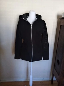 Calvin Klein Black Women's Full Zip Women's Hoodie Size Medium W/ Pockets - Picture 1 of 5