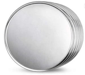 NewStar Foodservice Restaurant Grade Aluminum Pizza Pan/Tray Baking Pan 14” Set6 - Picture 1 of 12