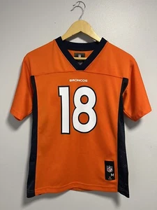 NFL Team Apparel Peyton Manning 18 Denver Broncos Jersey Youth Medium 10/12 - Picture 1 of 7