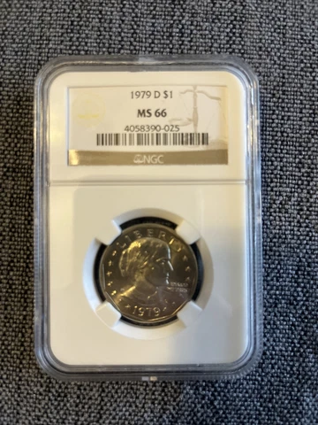 MS66 1979-D Susan B. Anthony Dollar NGC Brown Label Cover