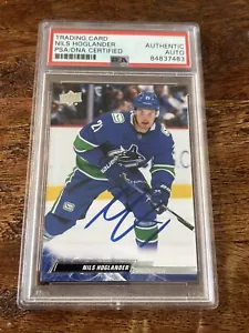 Nils Hoglander IP Signed Upper Deck Card Psa Dna Coa Slab Canucks Autographed - Picture 1 of 2