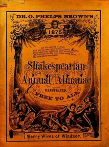 Dr. O Phelps Brown Shakespearian Annual Almanac 1875 Merry Wives of Windsor - Bild 1 von 3