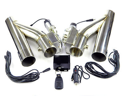 Duales Klappenauspuff-System Y-Rohr Elektrisch Inkl. Fernbedienung 63mm • 273.90€