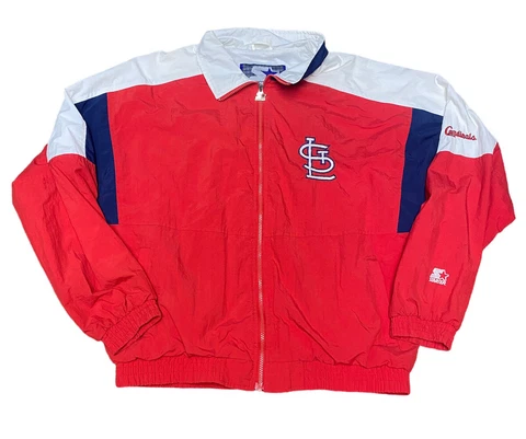 VTG St Louis Cardinals Starter Windbreaker Bomber Jacket Large Cover
