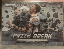 2023 Panini Prizm Draft Picks Victor Wembanyama Prizm Break Rookie Card No. 1