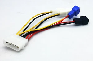 1x 4Pin To 3Pin Molex Power to 12V 7V 5V Case Fan Socket Converter Adapter Cable - Picture 1 of 5