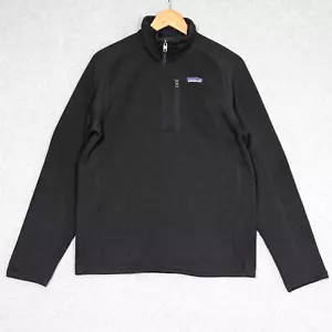 Patagonia Better Suéter 1/4 Cremallera Polar Chaqueta Para Hombre Pequeño Pullover Negro - Imagen 1 de 10