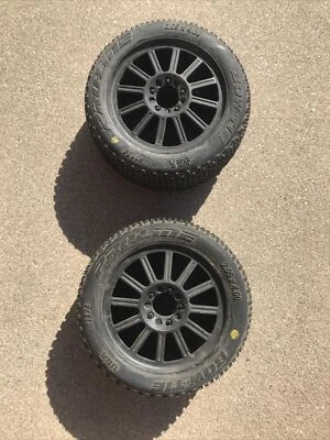 Pro-Line Racing #1174  Bow-Tie 2.05" Truck Tires On Black Wheels (2) - Image 1 of 4