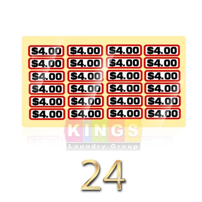 24PK GLOSSY SLIDE DECAL $4.00 For GREENWALD Wascomat, Ipso, Huebsch, 00-9104-39