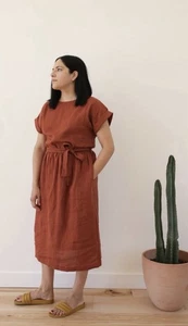 Vestido de Verano OFFON OFF ON Ropa LINO VESTIDO Talla L Redwood - Imagen 1 de 11