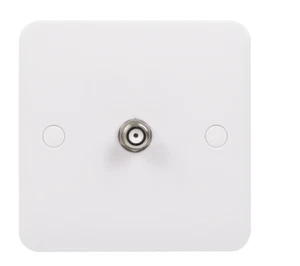 Schneider GGBL7030S Lisse White Moulded Single F Type Satellite Socket - Picture 1 of 1