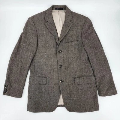 Abrigo Deportivo Hugo Boss Para Hombre 38R Blazer Marrón Ermenegildo Heritage Tela Lana LEER Foto 1 de 4