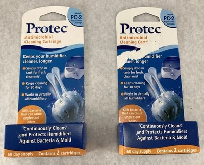 Paquete de 2 bolas de cartucho de limpieza antimicrobiano humidificador Protec Foto 1 de 2