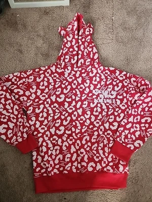 Толстовка женская с капюшоном A**holes Live Forever анималистический принт средний размер красная и розовая  - Изображение 1 из 4