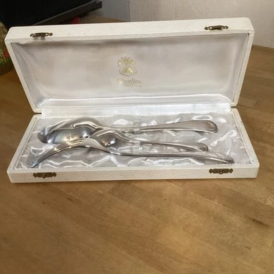Coffret De Couverts Métal Argenté De Baptême Vintage Neufs - Photo 1/4