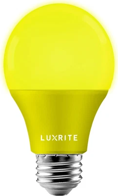 A19 Yellow LED Bug Light Bulbs, 60W Equivalent, Non-Dimmable, UL Listed, E26 Sta - Image 1 of 4
