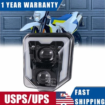  LED Motocross Headlight DRL For Husqvarna FE 250 350 450 /TE 150 250 300 701 - Image 1 of 4