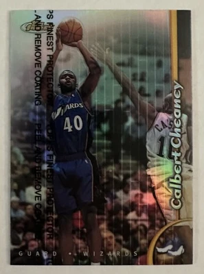1998-99 Topps Finest Calbert Cheaney Refractor w/ Peel #52 - Image 1 of 2