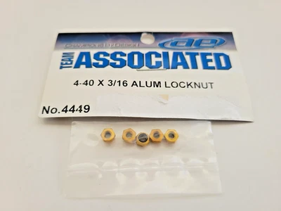Team Associated 4449 Aluminum Locknut 4.40 X 3/16 Fits RC10/RC12/SC10/TC3/B44 - Image 1 of 4