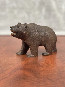 Vintage Schweizer Brienz handgeschnitzter Holzbär 6,5" Glasaugen gemarkt Schweiz - Bild 1 von 19