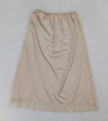 Falda sin cordones vintage para mujer talla L beige midi nailon mitad Foto 1 de 4