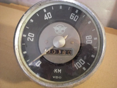 VDO Tachometer Hanomag KMH 100, Ø 120mm, W0,95, 6/59, PKW LKW Oldtimer (FG36) - Bild 1 von 3