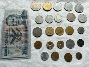 25 alte, seltene und ausländische Münzen Lot Typ & Zustand siehe Fotos - Bild 1 von 2
