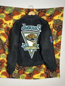 DEADSTOCK NWT Jacksonville Jaguars Rugby Leather Jacket Mens Size Large - Picture 1 of 13
