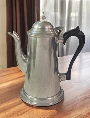 "Cafetera de té Kirk Stieff de peltre vintage con mango de 9,5"" de alto P1-24 *LEER" Foto 1 de 4