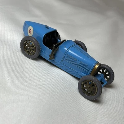 MATCHBOX MODELS OF YESTERYEAR Y-6 RARE  1926 BLUE TYPE 35 BUGATTI GREY TYRES - Image 1 of 4