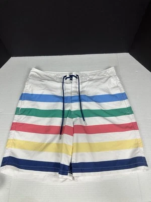 Pantalones Cortos de Natación Forrados Southern Tide para Hombres Tabla Skipjack Rayas Blancas Foto 1 de 4