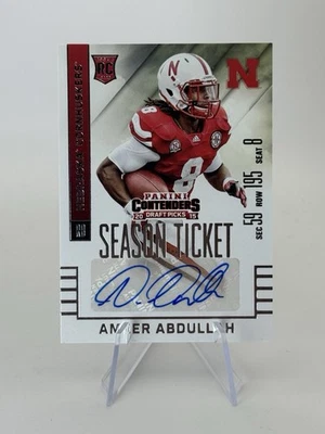 2015 Panini Contenders Draft Picks Ameer Abdullah Auto Nebraska Cornhuskers RC - Image 1 of 2