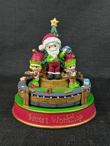 Precious Moments Santa's Workshop Deluxe Music Box Resin Figurine Works READ - Picture 1 of 5