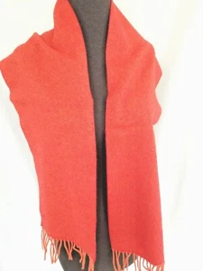 Redish Orange Wool Neck Wrap 58" by 9"  New  - Picture 1 of 2