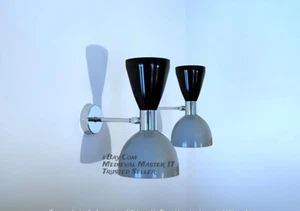 Stilnovo Black & Grey Wall Lamp Diabolo Wall Sconce Sputnik Mid Century Modern - Picture 1 of 5