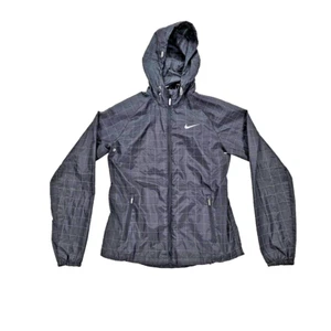 Nike Flicker Flash Hurricane Running Jacket 588654-010 Womens S Windowpane EUC - Picture 1 of 15