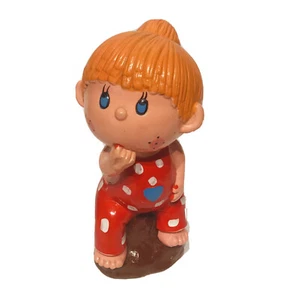 Vintage Made In Hong Kong Little Girl  Child Figurine Piggy Bank 7" - Picture 1 of 8