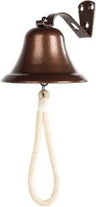 Hanging Bell Dinner Bell Outdoor Bell Bracket Mount Wall Bell Indoor Rope Bell S - Picture 1 of 7
